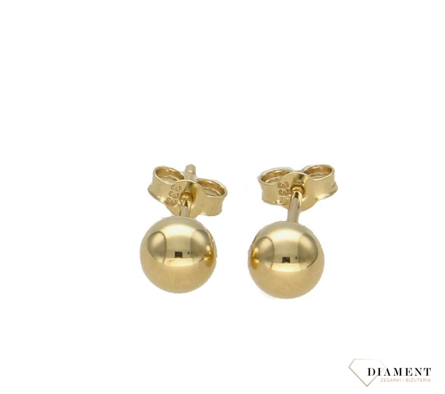 Złote kolczyki 'Kuleczki' KL 9282A. Złote kolczyki. Złote kolczyki dziecięce. Złote kolczyki damskie. Złote kolczyki kuleczki. Z.jpg